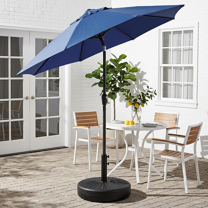 20" 50 lbs Fillable Heavy Duty Umbrella Base, Stable Outdoor Stand, Durable Holder for Lawn Patio Deck and Poolside Parasols, Black
