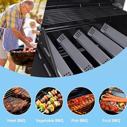 Grill Replacement Parts for Monument 4-Burner 24367,35633,17842, 24633,41847NG Gas Grill, Burner Tube, Heat Plate Tent, Igniter for Kitchen aid 720-0954, Monument 6 Burner 77352 77352MB 77352-MB