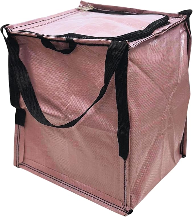 DURASACK 22-Gallon Zipper Top Heavy Duty Storage Tote Bags, Single, Mauve | Rugged Woven Polypropylene Moving Bag, Reusable Self-Standing Design, Holds up to 500 Pounds