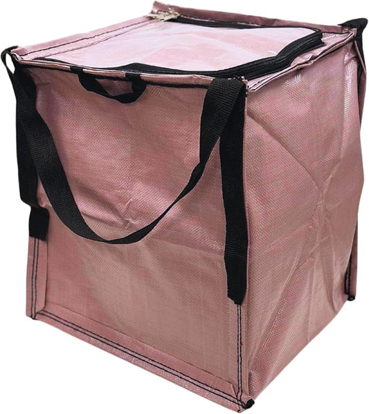 DURASACK 22-Gallon Zipper Top Heavy Duty Storage Tote Bags, Single, Mauve | Rugged Woven Polypropylene Moving Bag, Reusable Self-Standing Design, Holds up to 500 Pounds