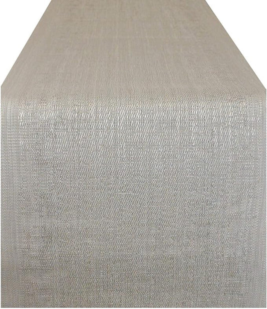 DII PVC Tabletop Collection Woven Indoor/Outdoor, Table Runner, 13x72, Gray