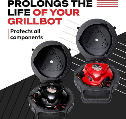 Grillbot Carry Case Automatic Grill Cleaning Robot – Weatherproof, Portable Protective Case with Handle & Locking Tabs