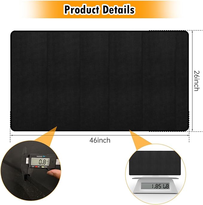 26x46inch Fireproof Hearth Mats for Fireplaces Fire Resistant Rectangle Fire Pit Mat,Fireproof Grill Pads,Under Grill Mat for Outdoor Charcoal, Smokers, Gas Grills, Deck and Patio Protective Mats