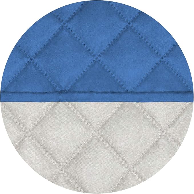 PureFit Reversible Chair Sofa Cover Dog Couch Covers for Sofa, 25.5 in | Blue/Ivory, Water Resistant Couch Protector, Washable Pet Couch Cover with Non Slip and Elastic Straps For Kids