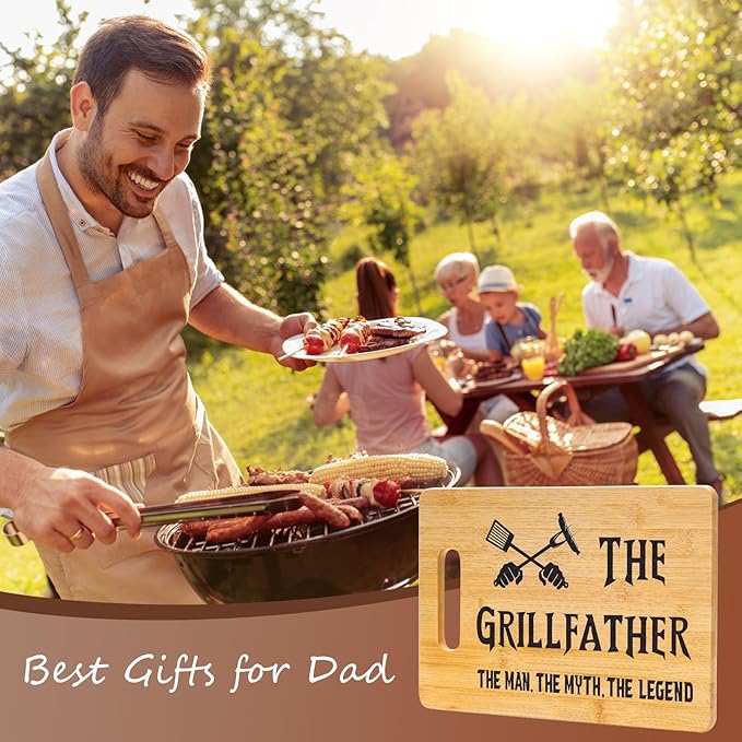 Gift for Dad from Son Daughter - 13" x 8.8"Inch Kitchen Wall Counter BBQ Decor & Use - Unique Dad Christmas Gift, Birthday Present for Father Who Have Everything