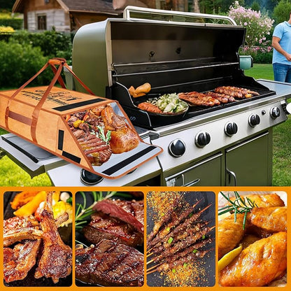 BBQ Blanket for Resting Meat, Large Brisket Resting Bag, Heavy Duty Smoker Meat Insulated Resting Bag, Insulated Meat Resting Bag for Smoking Large Brisket/Beef (49L Capacity)