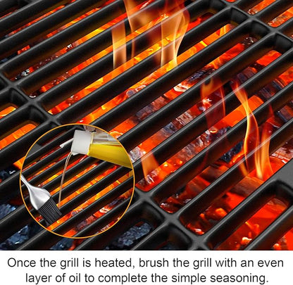 Cooking Grid Grates for Kenmore 4 Burner Grills,Enamel Cast Iron Grate Replacement Parts for Kenmore 146.10016510,146.46365610,146.16142210,146.16198211,2 Pack