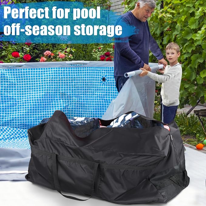 140 Gallon Extra Large Storage Bags | 600D Oxford Heavy-duty Outdoor Storage with 4 Carrying Handles, 56''x24''x24''
