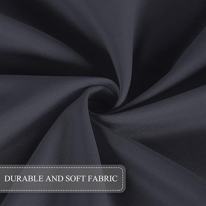 SARAFLORA Outdoor and Indoor Tablecloth -60x102 inch Grey, Wrinkle Free Washable Waterproof Table Cloth with Umbrella Hole and Zipper Rectangle Table Cover for Spring/Summer/Patio/Picnic/BBQS/Party