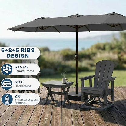 15FT Large Patio Umbrella with Base Included