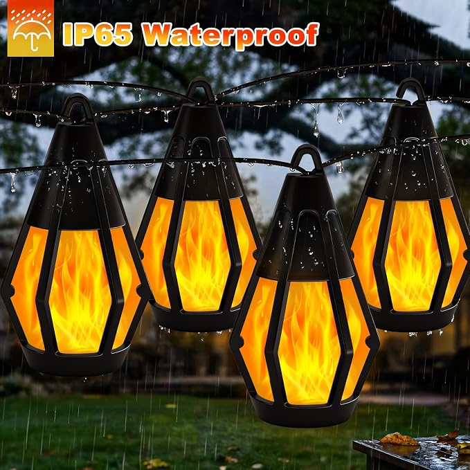 Vivideal Solar String Lights Outdoor 43FT 15 LED Solar Halloween Lights | Orange Halloween Lights Outdoor Waterproof for Gazebo Patio Garden Porch Party Christmas Tree Halloween Decorations