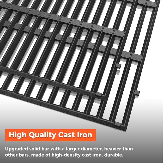 Genesis ii Grill Grates for Weber Genesis II 300 and Genesis II LX 300 Series Grills, Genesis II E&S 310 315 320 325 340, 18.75" Grill Parts for Weber Genesis 2, Weber 66095 66802,66805, Cast Iron