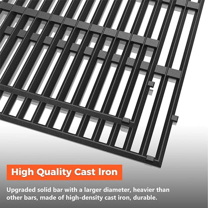 Genesis ii Grill Grates for Weber Genesis II 300 and Genesis II LX 300 Series Grills, Genesis II E&S 310 315 320 325 340, 18.75" Grill Parts for Weber Genesis 2, Weber 66095 66802,66805, Cast Iron