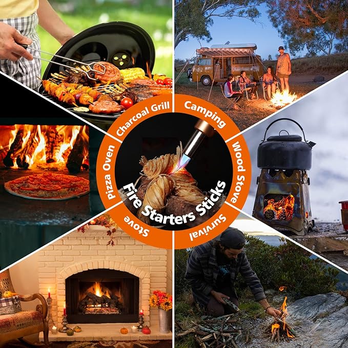 150Pcs Fire Starter,Fire Starters for Campfires,Fireplace, Pellet Stove & Wood, Fire Pit, Smoker, BBQ, Chimney, Pizza Oven - Fire Starters for Grill, Charcoal Starter, for Men