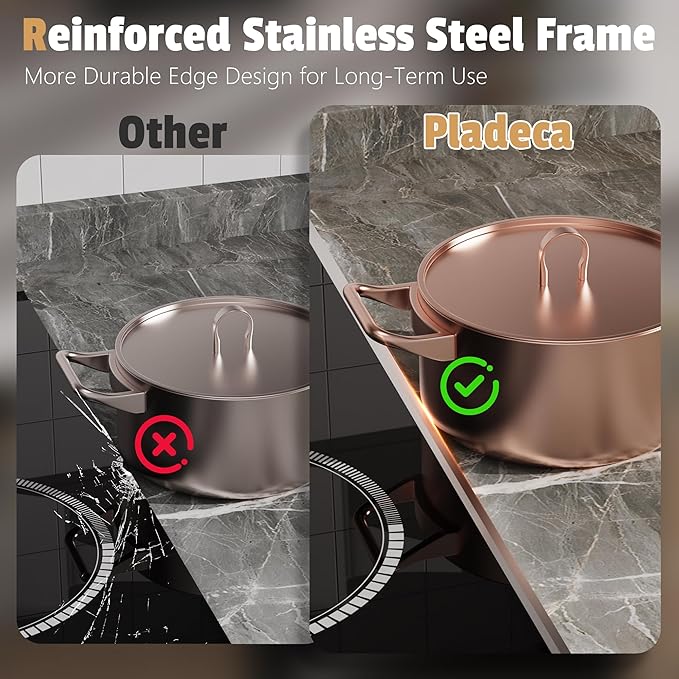 36 Inch Electric Cooktop, 5 Burner Stove Top with Slide Control, 9200W Electric Stove with Child Lock, Timer & Pause Function 36" Glass Cooktop, 220V Hard Wire(No Plug)