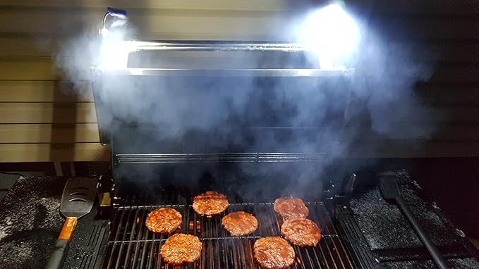Magnetic Barbecue BBQ Light Set for Grilling - 2PCS, Black(Include 6 AAA Alkaline Batteries)