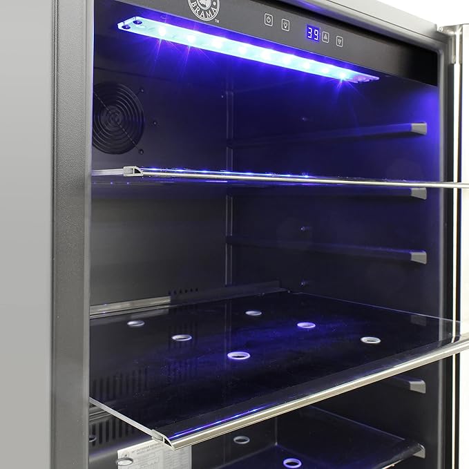 BRAMA Outdoor Refrigerator Built-In or Freestanding with Automatic Defrost, LED Display and Control Panel