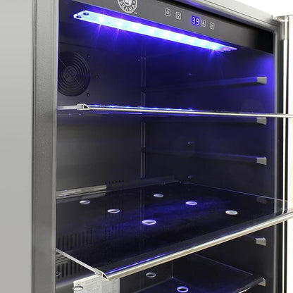 BRAMA Outdoor Refrigerator Built-In or Freestanding with Automatic Defrost, LED Display and Control Panel