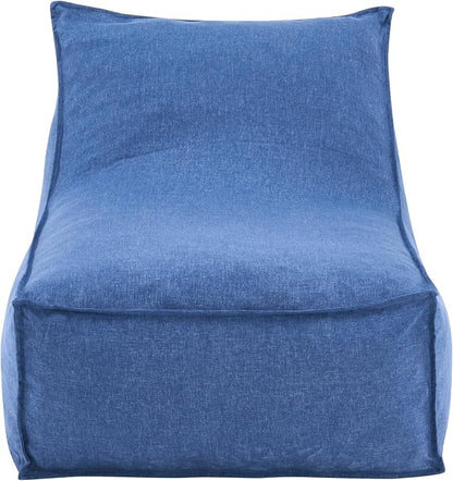 Merax Outdoor Bean Bag Chairs, 48" L Lounger Chair for Adults Bean Bag Couch Sofa with Foam Filled for Patio Pool Balcony & Desk, Water-Repellence Fabric Outside Beanbag Chair, Navy Blue