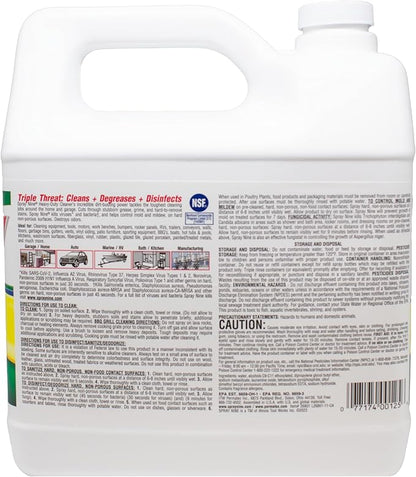 Spray Nine 26801-4PK Heavy Duty Cleaner, Degreaser & Disinfectant for Home, Yard Equipment, Automotive & More - Refill for Spray Bottle 1 Gallon (Pack of 4)