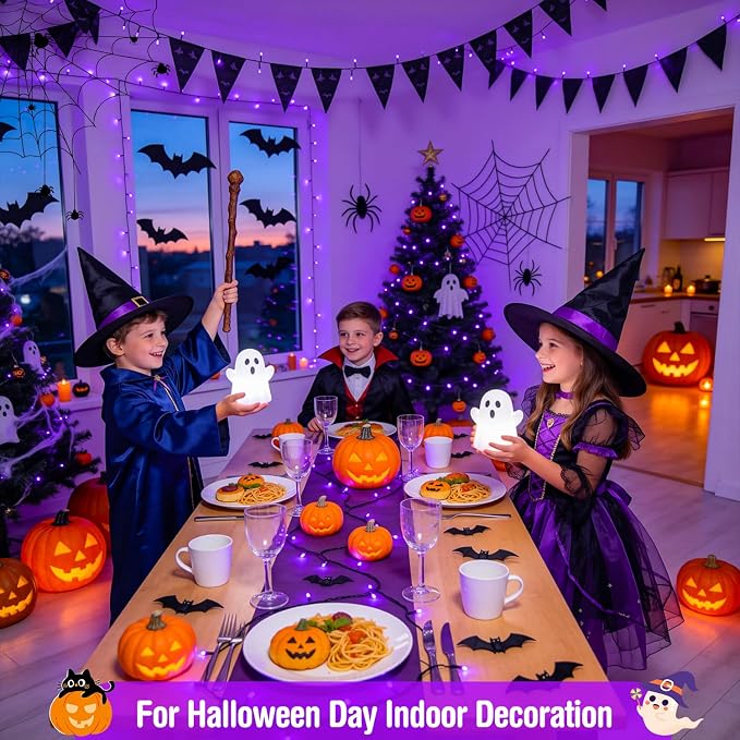 JMEXSUSS 500 LED Purple Halloween Lights, 173ft String Lights Plug in | 8 Modes, Remote Control, Timer, Waterproof Purple Christmas Lights for Indoor Outdoor Party Tree Xmas Halloween Decorations