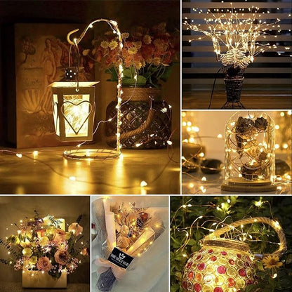 OMIKA LED Fairy Lights 33FT 100 LEDs Battery Operated String Light, Waterproof Multi Color Changing Fairy Lights with Remote for Indoor Outdoor Patio Wedding Party Xmas Bedroom Decoration