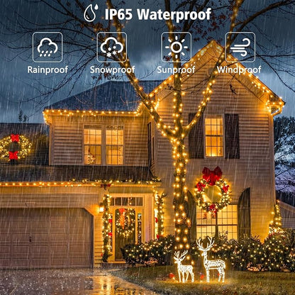 4 Pack Green Wire Fairy Lights Battery Operated Twinkle Lights | 16.4 Ft 50 LED Battery Christmas Lights Waterproof with Auto Timer 8 Modes for Xmas Wreath Tree Decor, Warm White