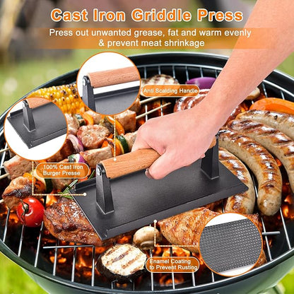 Latiret Griddle Accessories Kit, 24Pcs Grilling Accessories Set for Blackstone and Camp Chef, Flat Top Griddle Accessories Set with Scraper, Enlarged Spatulas, Basting Cover, White Elephant Gifts
