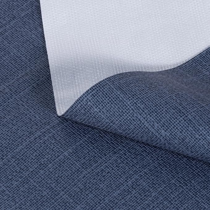 sancua Waterproof Vinyl Tablecloth Table Cloth 52x108 Inch, Greyish Blue | 100% Oil Spill Proof, PVC Material, Wipe Clean Rectangle Table Cover for Dining Tables, Buffet Parties and Camping