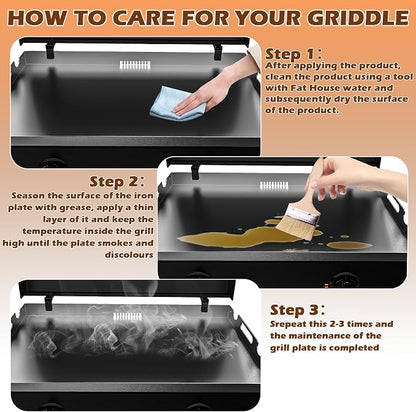 17" Griddle Top Replacement for Blackstone 17 Inch 1819 1832 Flat Top | Fits Blackstone 17" tabletop griddles (non-combo models); heavy-duty steel; rear grease drain; not for 1783/1859.