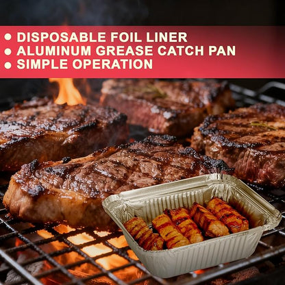 62007 Drip Pan Liners for Napoleon BBQ Prestige 500 Grill Accessories, Grill Grease Tray for Prestige I/II/V, Rogue, Prestige Pro Series, Aluminum Foil Pans for Ultra Chef, Mirage Replacement, 30-Pack