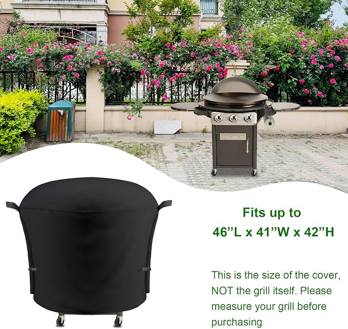 Outdoor Grill Cover Fits Cuisinart 30" CGG-999 XL 360 Griddle Cooking Center, Cover Geny Waterproof 600D Heavy Duty 360° Gas Grill Covers, 46" L x 41" D x 42" H.