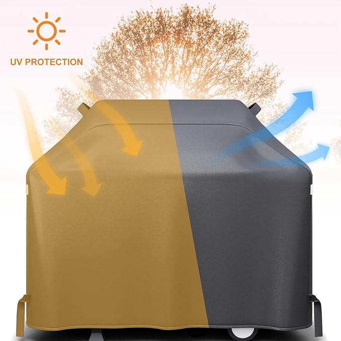 Hisencn BBQ Grill Cover 55 Inch Heavy Duty Waterproof Barbecue Gas Grill Cover for 3 to 4 Burner Cover for Weber, Charbroil, Nexgrill, Char Broil, Dyna-Glo and More Grill