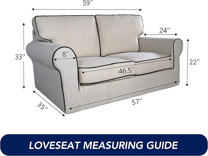 PureFit Stretch Loveseat Covers Fleece Couch Covers for Sofa Cyan | 1-Piece Sofa Slipcover Soft Couch Protector, Sofa Cover Washable with Non Skid Foam and Elastic Bottom for Kids, Dogs