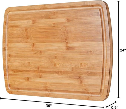 36 x 24 Extra Large Cutting Board, 4XL Extra Large Chopping Boards for Kitchen - Meat Cutting Board for BBQ - Turkey Carving Board - Extra Large Charcuterie Boards with Juice Groove
