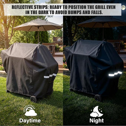 Grill Cover for 850FB2/850M and 1300M Pit Boss Grills,600D Heavy Duty Water-Resistant BBQ Cover with Adjustable Windproof Straps for Pit Boss Wood Pellet Grills All-Season Protection