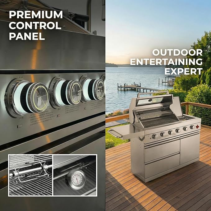 Outdoor Grills & Smokers Portable Camping Charcoal Grill BBQ Barbecue Island with Offset Smoker, Barrel Style Charcoal Grill for Large Outdoor Cooking, Parrilla Para Asar Carne, Asador de Carbon,A4