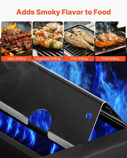 VEVOR Flavorizer Bars and Heat Deflectors, 17 in Grill Replacement Part, for Weber Genesis ll 310 315 335 340, E/S 325s, ES/SX 325s, E/S 335, EX/SX/EPX-335 Grills, Porcelain-enameled Steel, 8 Pack