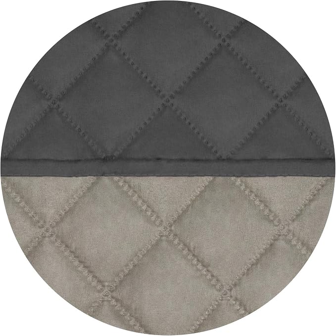 PureFit Reversible Quilted Sofa Cover Dog Couch Covers for Sofa, 66 in | Dark Gray/Beige, Water Resistant Couch Protector, Washable Pet Couch Cover with Non Slip and Elastic Straps For Kids