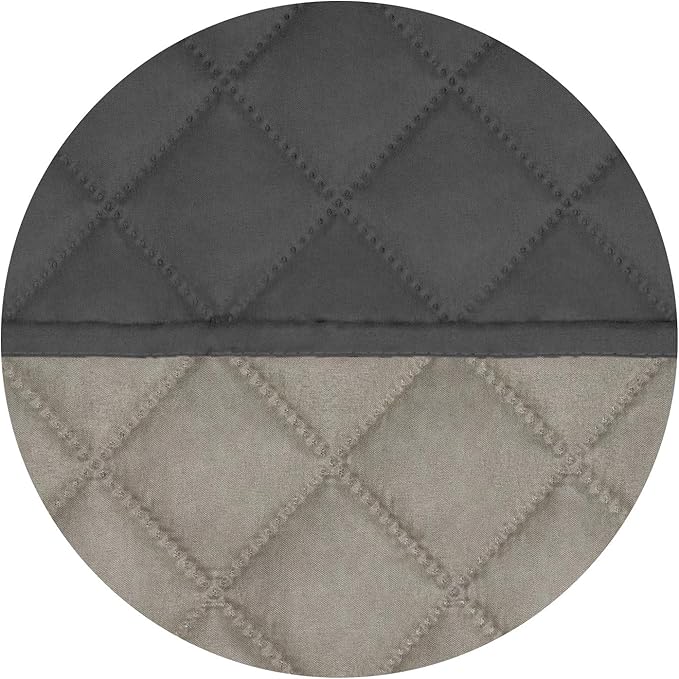 PureFit Reversible Quilted Sofa Cover, Water Resistant Slipcover Furniture Protector, Washable Couch Cover with Non Slip Foam and Elastic Straps for Kids, Pets (X Large, Dark Gray/Beige) | Dark Gray/Beige, Water Resistant Couch Protector, Washable Pet ...