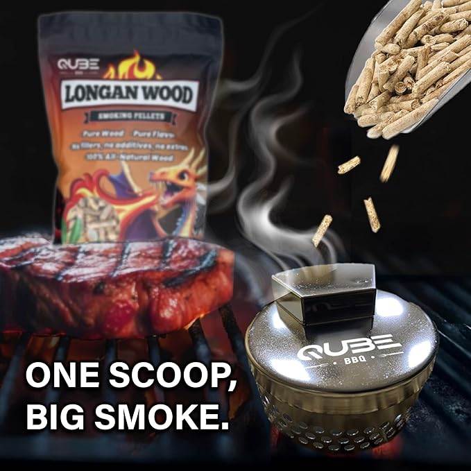 Taiwanese Longan Wood Smoking Pellets | Rare Fruitwood Flavor Enhancer | Use Less for Amazing Smoke | 100% Natural Hardwood for All Grills & Smokers | 2 lb Bag