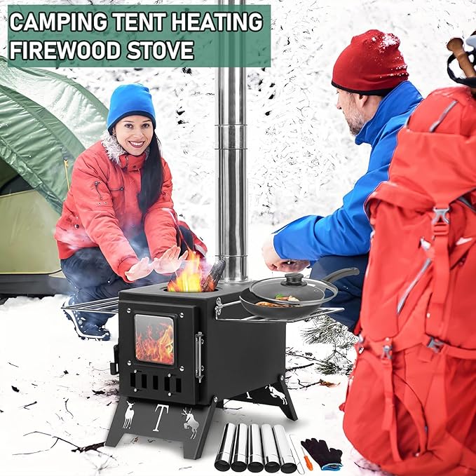 Portable Folding Charcoal Grill Campfire Pit with Carry Bag for Outdoor Camping and Picnic