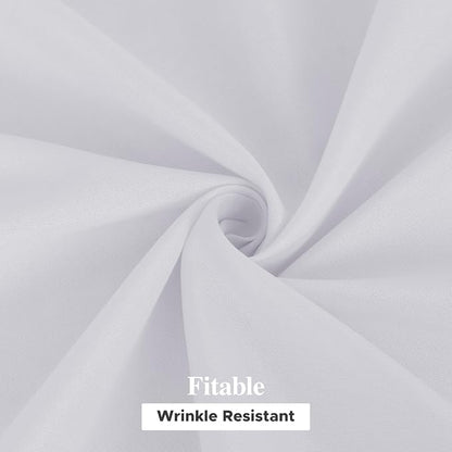 Fitable 6 Pack White Tablecloths for Rectangle Tables, 90 x 156 Inch | Wrinkle & Stain Resistant, Washable Polyester Fabric Cloth Cover, For Wedding, Party, Banquet, Formal Events