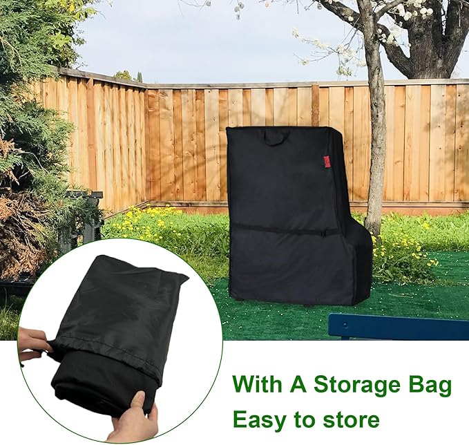 Smoker Cover Fits Bradley Smoker BS611 & BTDS76P 4-Rack Outdoor Natrual Draft Digital Vertical Smoker(Compared to Bradley 990025), Cover Geny Heavy Duty Waterproof Outdoor Cover (26"W x 20"D x 35"H)