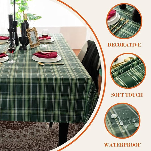 St. Patrick's Day Rectangle Table Cloth 60x84 inch - Decoration Holiday Tablecloth - Reusable Wipable Waterproof Fabric Table Linen Cover for Kitchen, Indoor and Outdoor