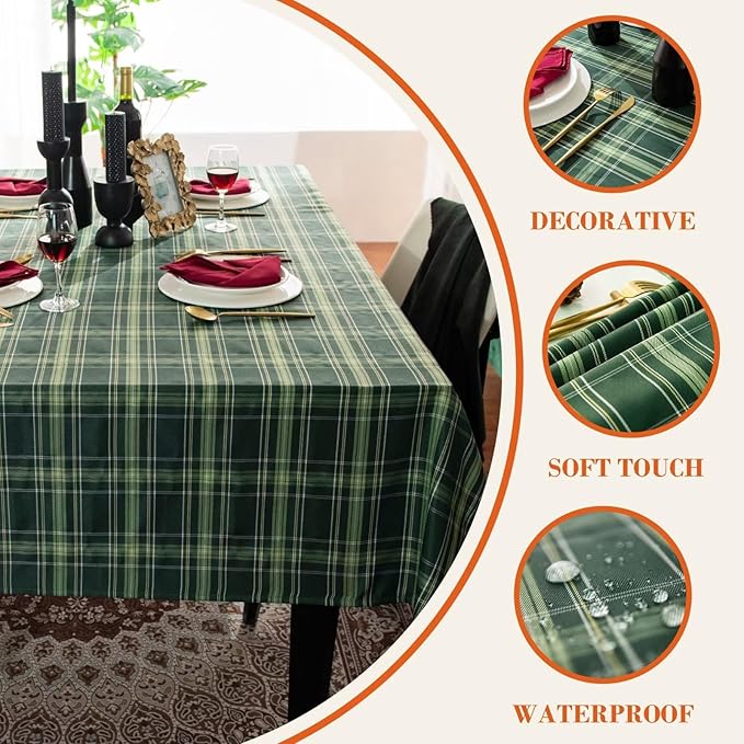 St Patrick's Day Tablecloth - Decoration Holiday Tablecloth - Reusable Wipe-able Waterproof Fabric Table Linen Cover for Kitchen, Indoor and Outdoor
