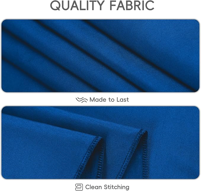 8 Pack Royal Blue Tablecloth 60 x 126 Inch Rectangle For 8 Foot Tables | Wrinkle Resistant, Washable Polyester Fabric, Rectangular Table Cloth for Wedding Party Banquet Buffet and Camping