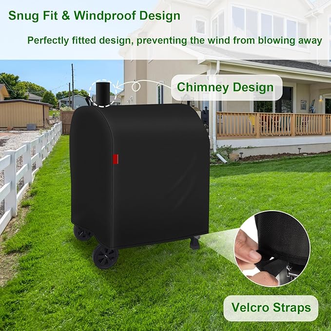 Outdoor Grill Cover Fits Royal Gourmet CD2030AN Charcoal Grill, Waterproof 600D Heavy Duty Barrel Grill Cover, Fade Resistant & Rip-Proof BBQ Grill Covers for CD Series.