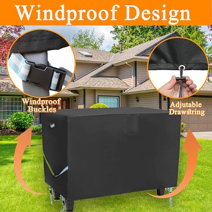 Outdoor Prep Table Cover-55" x 24" x 32" Heavy Duty Waterproof Grill Cover Compatible with Keter Unity Portable Table,Patio Kitchen Prep/Work Table,UV Resistance Grill Cart Serving Bar Cabinet Cover ﻿