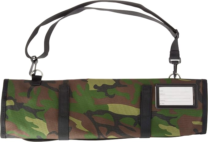 Mercer Culinary 7-Pocket Knife Roll Storage Bag, Camouflage